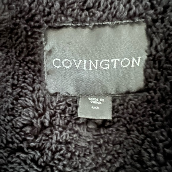 Covington Animal Print Fleece Coat Size L - Picture 5 of 5